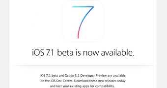iOS 7.1 Beta download invitation