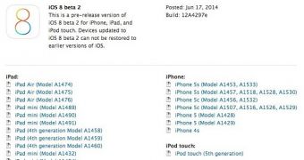 iOS 8 beta 2 available for download