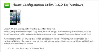 iPhone Configuration Utility 3.6.2 for Windows on Apple Support