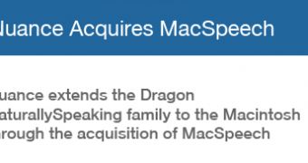 Nuance Acquires MacSpeech banner