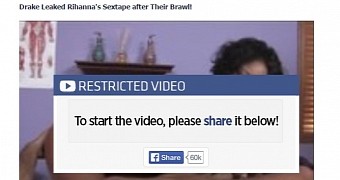 Access to the alleged video is given only after sharing the page