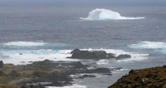 An Antarctic glacier on the shores of Macquarie Island