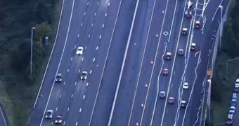 Drivers left terribly confused by crooked driving lanes