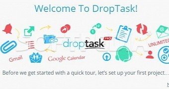 DropTask welcomes you with a tutorial