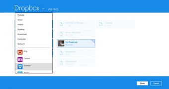 The Dropbox app works on both Windows 8 and RT