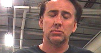 Nicolas Cage’s mugshot: he was charged with domestic abuse and disturbing the peace