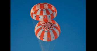 Orion can land with just two parachutes, in case of emergency