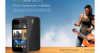 HTC Desire 210 advert