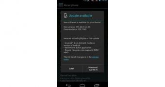 Android 4.4.2 KitKat for dual-SIM Moto G (screenshot)