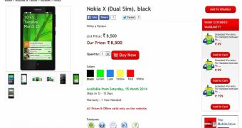 Dual-SIM Nokia X listed in India at Rs. 8,500