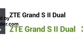 ZTE Grand S II Dual listing at AnTuTu