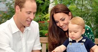 Prince William, Kate Middleton, and their son Prince George
