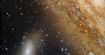 This is the dwarf elliptical galaxy NGC 205, which lies very close to the Milky Way