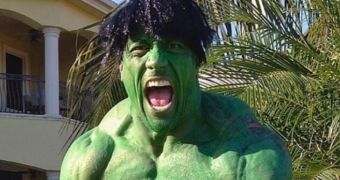 Dwayne “The Rock” Johnson rocks The Hulk costume for Halloween