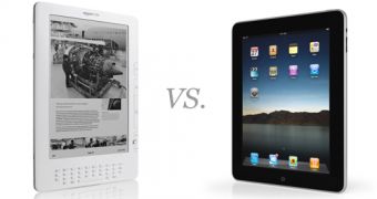 Kindle versus iPad mock-up