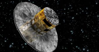 This is a rendition of the Gaia spacecraft