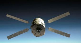 Image of the Jules Verne ATV while in Earth's orbit