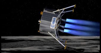 The ESA's lunar lander mission aims to land in the mountainous and heavily cratered terrain of the lunar south pole, possibly in 2018