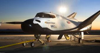 The Dream Chaser test vehicle undergoing ground testing in fall 2013