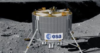 The ESA's lunar lander mission aims to land in the mountainous and heavily cratered terrain of the lunar south pole, possibly in 2018