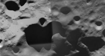 Cabeus-A, as imaged by ESA's SMART-1 lunar orbiter