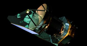 Artist's rendering of the Herschel Space Telescope, launched in May