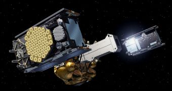 This is a rendition of the first two Galileo satellites in orbit
