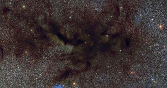 This is the latest image of Barnard 59, the mouthpiece of the Pipe Nebula
