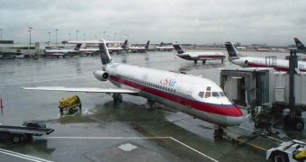 Image reflects the presence of Douglas DC-9 in USAir livery