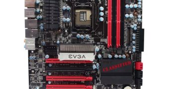 EVGA P67 Classified motherboard pictured