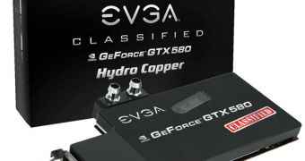 EVGA GTX 580 Classified Hydro Series water cooled graphics card