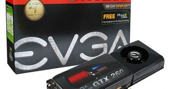 EVGA new GTX 260 graphics card with 55nm GPU