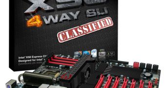 EVGA rolls out high-end X58 4-way SLI Classfied motherboard
