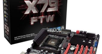 EVGA X79 FTW motherboard for LGA 2011 Intel CPUs