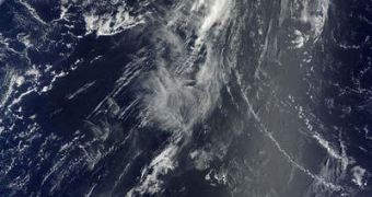 Hurricane Earl and tropical depression Fiona (bottom) are seen in a new image collected by NASA satellites