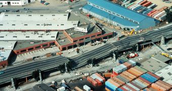 Damage caused to San Francisco by the 1989 Loma Prieta magnitude 6.9 earthquake