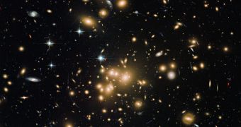 Hubble image of galaxy cluster Abell 1689