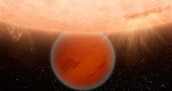 A rendition of Gliese 436b, an exoplanet similar to Kepler 78b