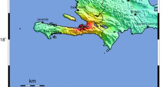 Earthquake intensity showing which areas of Haiti were most affected by the January 12 earthquake