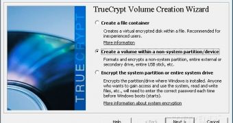 The TrueCrypt Volume Creation Wizard