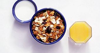 The calcium-rich trio: milk, cereal and orange juice
