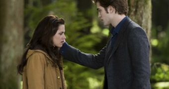 The famous “New Moon” breakup scene in the forest, with Kristen Stewart and Robert Pattinson