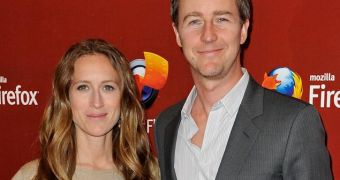 Edward Norton and Shauna Robertson are now the parents of a healthy baby boy
