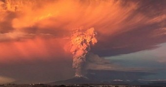 Eerie Human Figure Forms Over Erupting Volcano in Chile