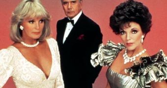 Joan Collins’ character in “Dynasty,” one of the most influential style icons of the ‘80s