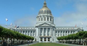 The San Francisco City Hall now houses three electric recharging stations, operated by Smartlet