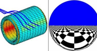 A theoretical "electromagnetic wormhole" could make objects inside invisible if the right light-bending materials are developed (left).