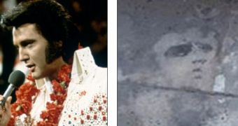Elvis Presley's face appears in bonfire ashes