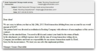 Wrong transaction email example