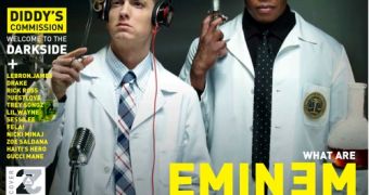 Eminem and Dr. Dre on the cover of the latest issue of Vibe magazine